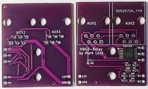 Newest revision of the HBG3-Relay PCB